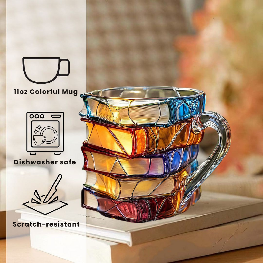 ספל תלת־ממדי ייחודי בעבודת יד לאוהבי קריאה